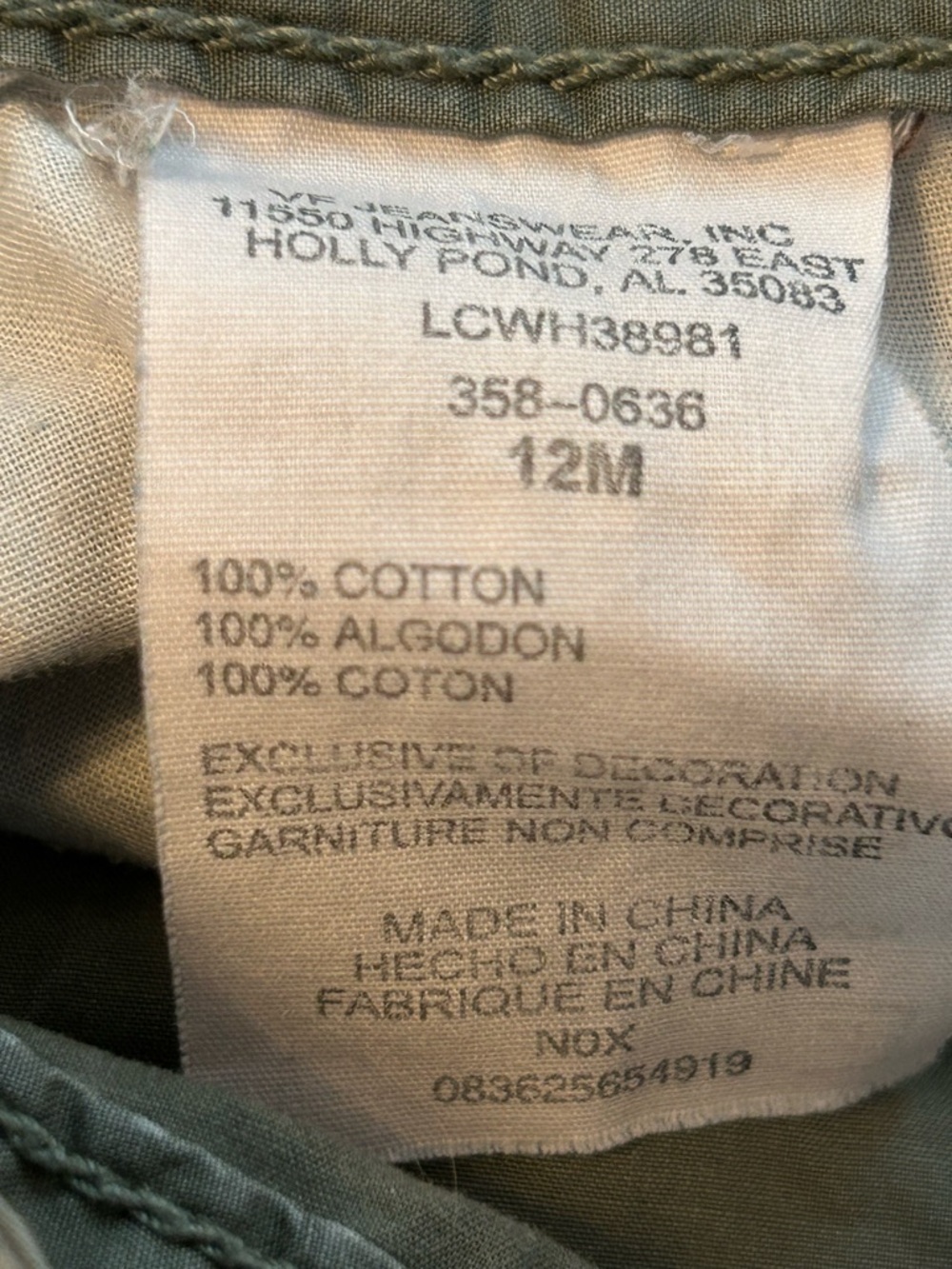Lee Olive Green Woman’s Lower-Waist Capri - Picture 7 of 7